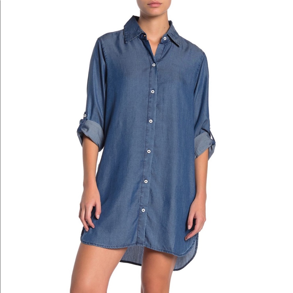 Tommy Bahama Chambray Boyfriend Tunic/Dress-Large